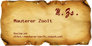 Mauterer Zsolt névjegykártya